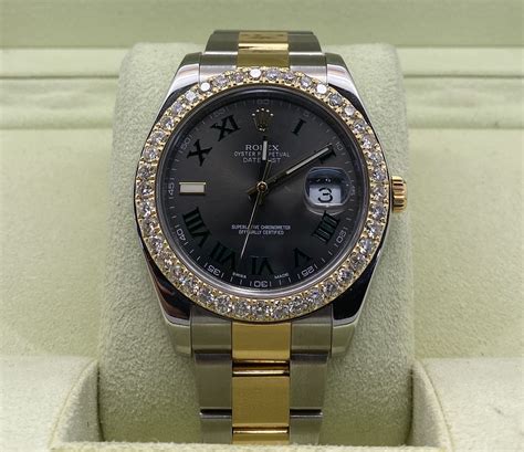 rolex 41 diamond bezel|rolex datejust diamond bezel 41mm.